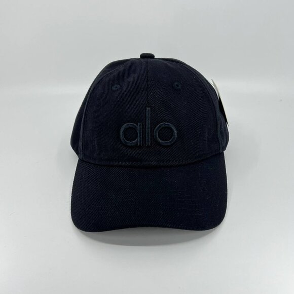 ALO YOGA embroidered off-Duty black baseball cap - Picture 3 of 5